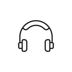 Headphone icon. Vector outline icon