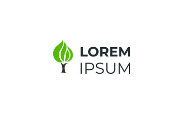 Logo - green tree with a trunk.