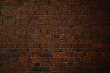 old brick wall in dark underground