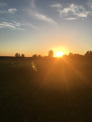 Obraz premium sunset over the river