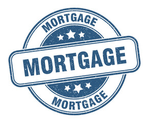 mortgage stamp. mortgage label. round grunge sign