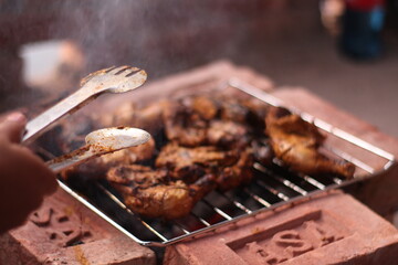 meat on the grill