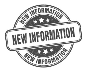 Fototapeta premium new information stamp. new information label. round grunge sign