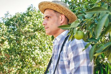 farmer rests to return to work in a few minutes