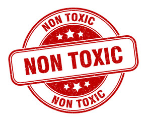 non toxic stamp. non toxic label. round grunge sign