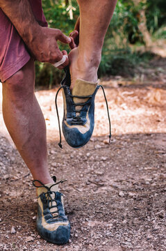 The two shoes of a climber.
