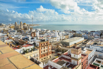 Obraz premium Cadiz, top view.