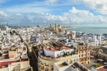 Fototapeta premium Cadiz, top view.