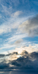 Fototapeta na wymiar Fantastic soft clouds at sunrise, natural composition