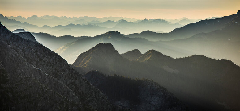 Mountain layers in North Cascades National Park, Washington, USA.