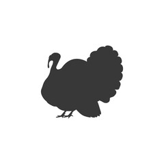 Vector image of silhouette of turkey modern flat style