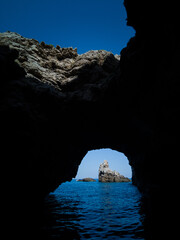 Inside a natural cave in the coast of Marettimo island a natural maritime protected area near...