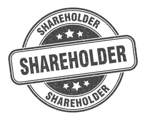 shareholder stamp. shareholder label. round grunge sign
