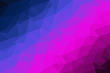 Neon blue and neon pink polygon geometric background