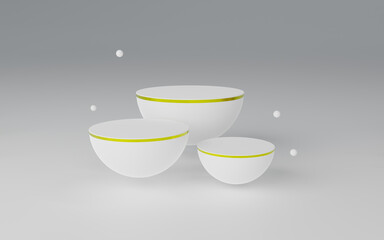 3d rendering of abstract white background premium podium.