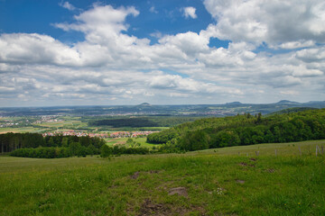 Fototapeta premium Panorama of Schlat in the district of Göppingen in Germany.