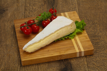 Brie cheese triangle served salad