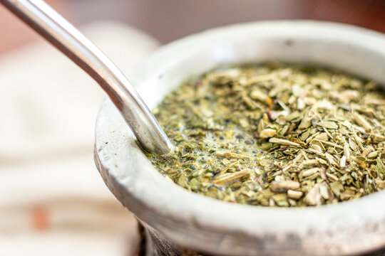 Mate is a hot drink typical of Argentina and Uruguay with yerba