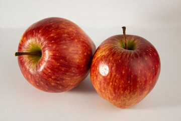 apples on a striped and white background