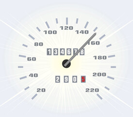 Fototapeta premium Retro speed meter. vector illustration