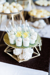 Buffet with a variety of delicious sweets, food ideas, celebration