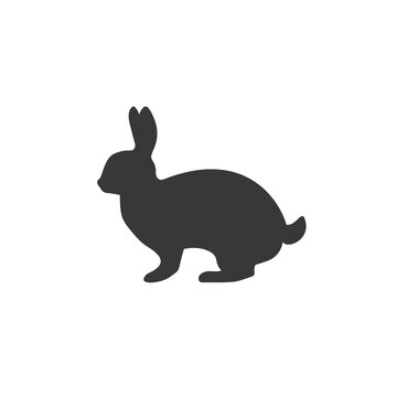 Rabbit icon vector illustration in flat style