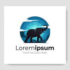 Obraz premium elephant logo designs vector icon illustration