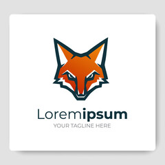 wolf head logo vector illustration