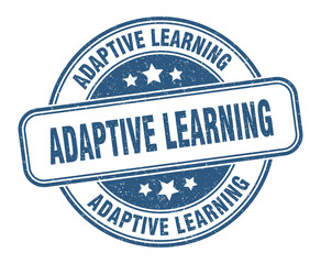 adaptive learning stamp. adaptive learning label. round grunge sign