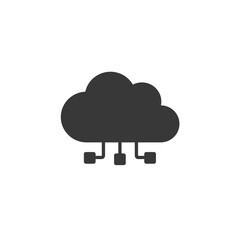 Single icon of a cloud computing. Vector illustration