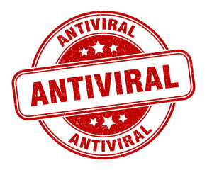 antiviral stamp. antiviral label. round grunge sign