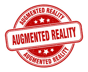 augmented reality stamp. augmented reality label. round grunge sign