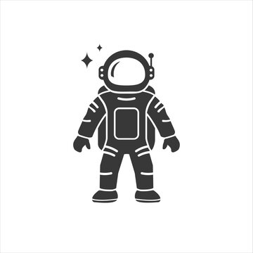 recommend clip art: Astronaut in modern flat style Icon Vector illustration