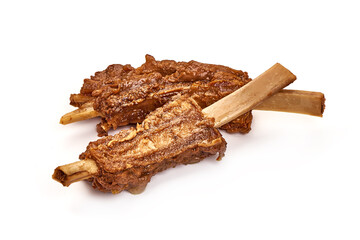 Stuffed ribs, isolated on white background