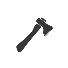 Axe vector icon on white in modern flat style