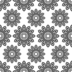 Seamless pattern. vintage decorative elements pattern. -  Vector.