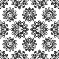 Fototapeta na wymiar Seamless pattern. vintage decorative elements pattern. - Vector.