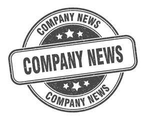 company news stamp. company news label. round grunge sign