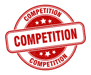 competition stamp. competition label. round grunge sign