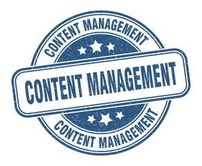 Fototapeta premium content management stamp. content management label. round grunge sign