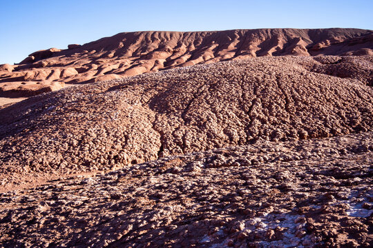 The landscape of a completely red plain in the Puna Salte&radic;&plusmn;a