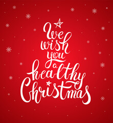 Beautiful handwritten lettering for Christmas greeting card or poster during coronavirus pandemic. Creative calligraphic phrase in vector