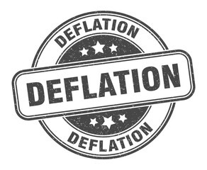 deflation stamp. deflation label. round grunge sign