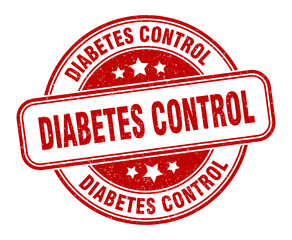 diabetes control stamp. diabetes control label. round grunge sign