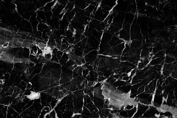 White patterned of black marble texture for design. Abstract dark background.