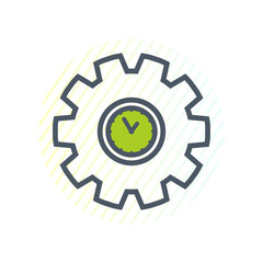 Time and Clock Icon. Editable Vector EPS Symbol Illustration.