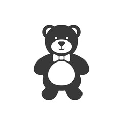 Cute teddy bear icon. Vector illustration modern flat style