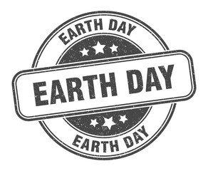 earth day stamp. earth day label. round grunge sign