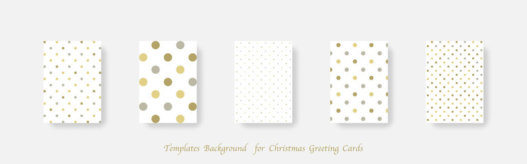 Templates background for Christmas greeting cards. Dots background. Template mockups Dots background. Cover for design. Abstract background of dots. Vector illustration