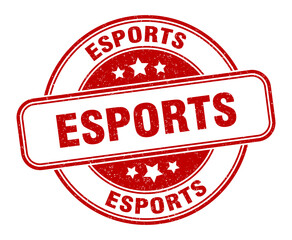esports stamp. esports label. round grunge sign